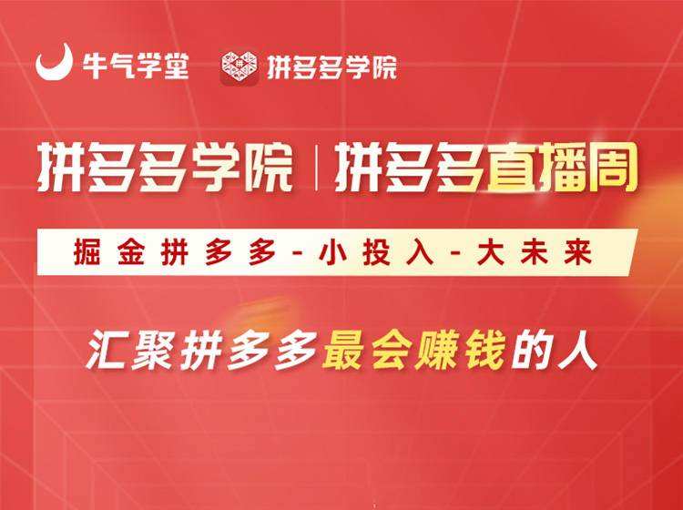 牛气学堂拼多多打造爆款系统实战课，老陶带你轻松打造爆款