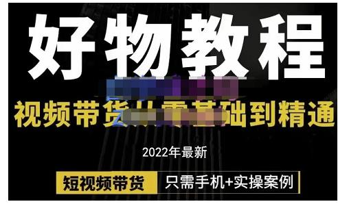 锅锅老师好物分享课程：短视频带货从零基础到精通，只需手机+实操