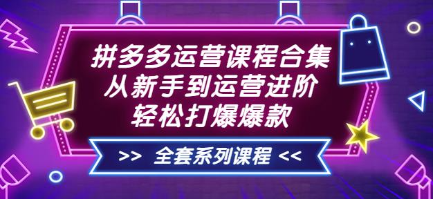 拼多多运营课程合集：从新手到运营进阶，轻松打爆爆款（全套系统课程）