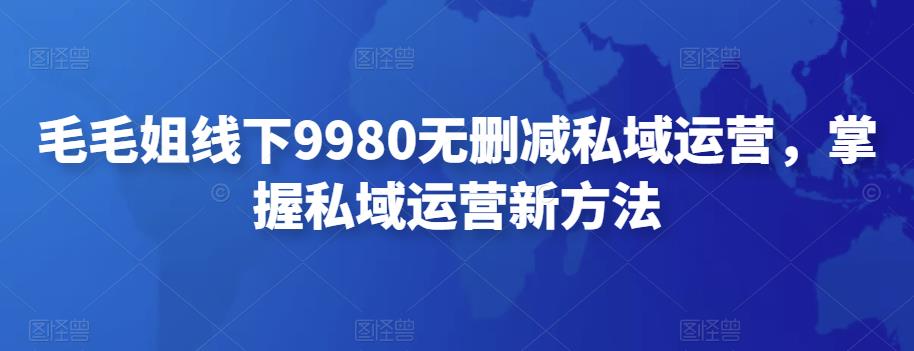 毛毛姐线下9980无删减私域运营，掌握私域运营新方法 图1