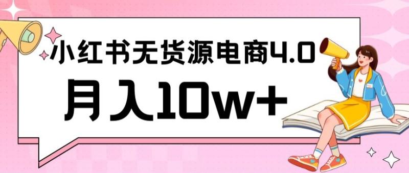 小红书新电商实战，无货源实操从0到1月入10w+联合抖音放大收益【揭秘】