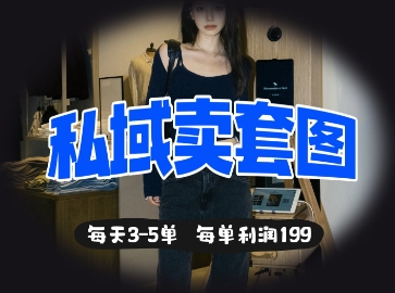 私域卖套图每天3-5单，每单利润99 私域一年卖600万
