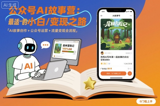 公众号ai故事营，最适合小白的自媒体变现之路（更新）