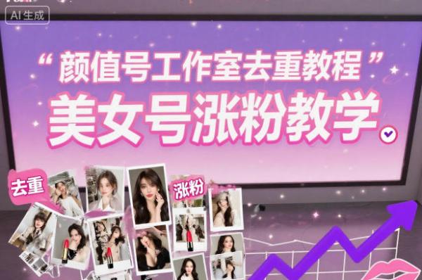 颜值号工作室去重教程，美女号涨粉教学 颜值号怎么做