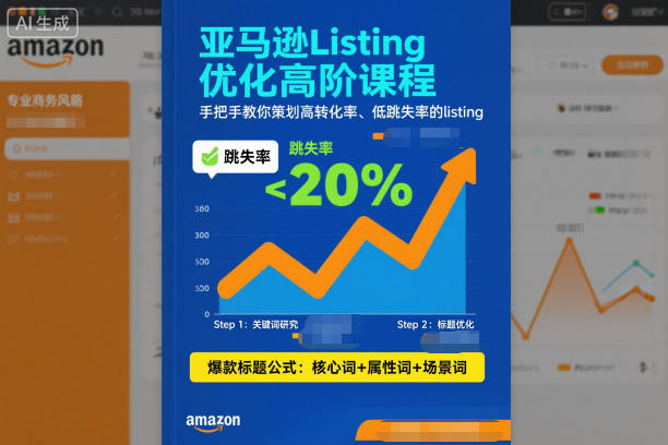 跨境电商Listing优化高阶课程，手把手教你策划高转化率、低跳失率的listing