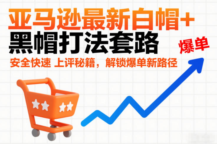 跨境电商最新白帽+黑帽打法套路，安全快速上评秘籍，解锁爆单新路径